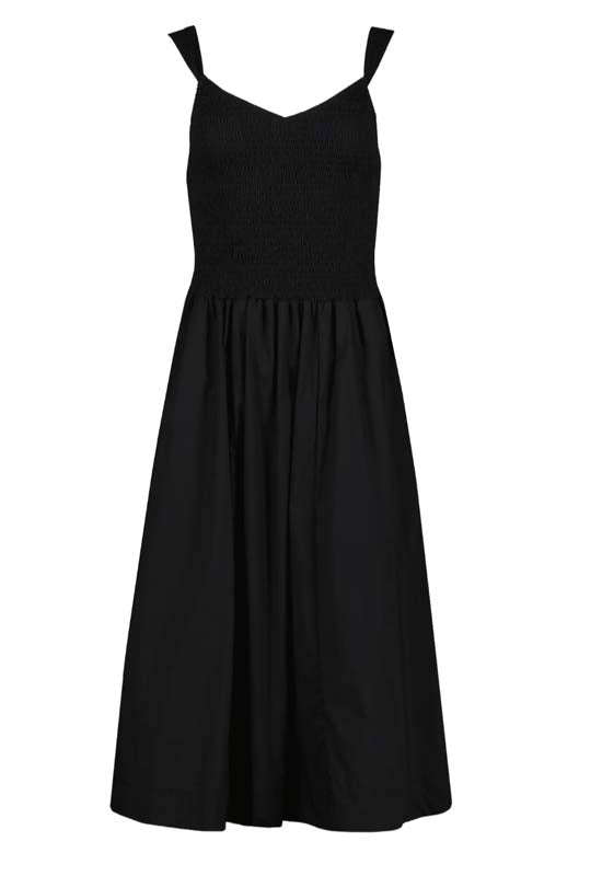 Bishop & Young - Corsica Smocked Popli Dress Black