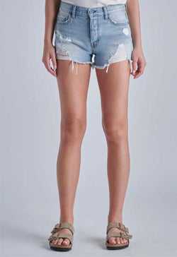 Hidden - Kenzie Mid Rise Short Light Blue