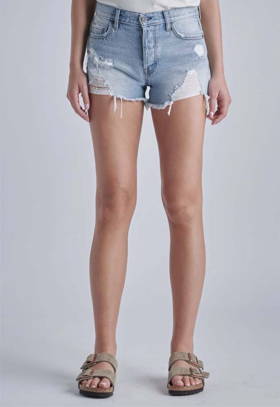 Hidden - Kenzie Mid Rise Short Light Blue