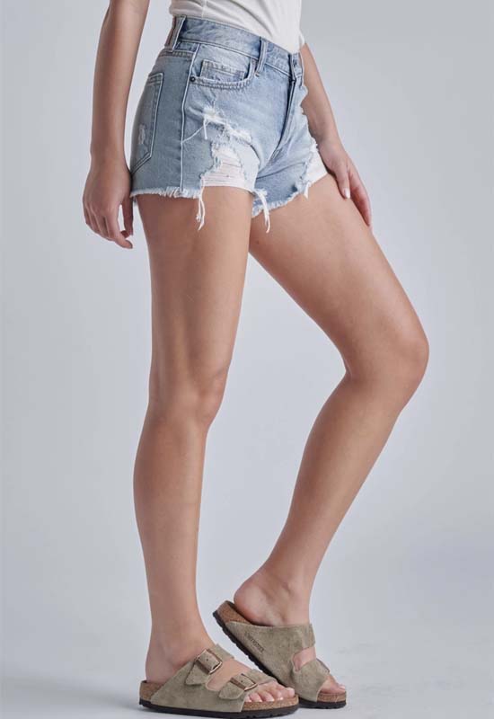 Hidden - Kenzie Mid Rise Short Light Blue