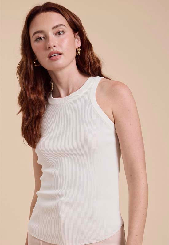 Ribbed Tank Top - White