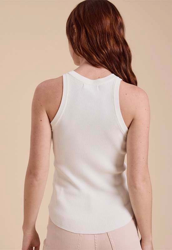 Ribbed Tank Top - White