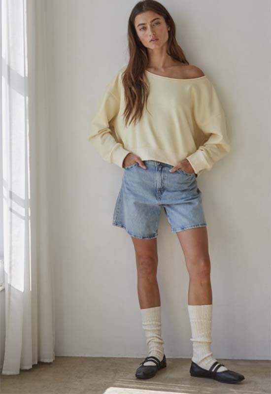 Garment Washed Pullover - Buttermilk