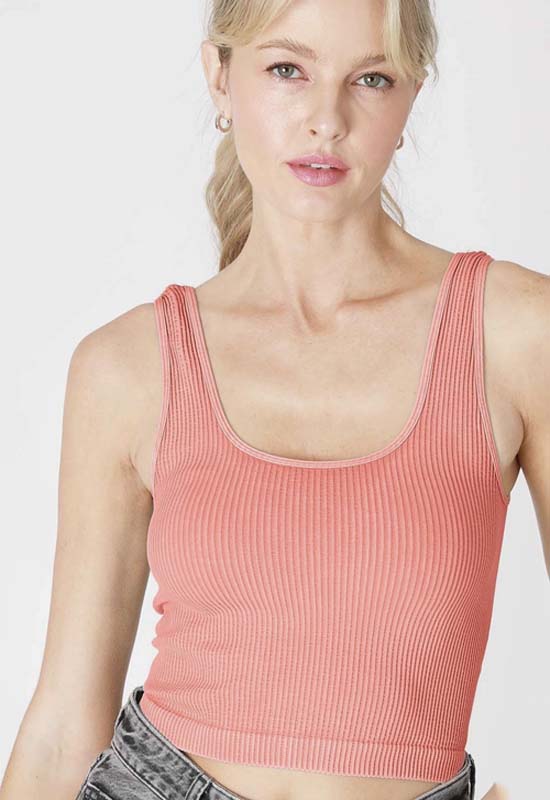 NIKIBIKI - Reversible Crop Top Vintage Melon