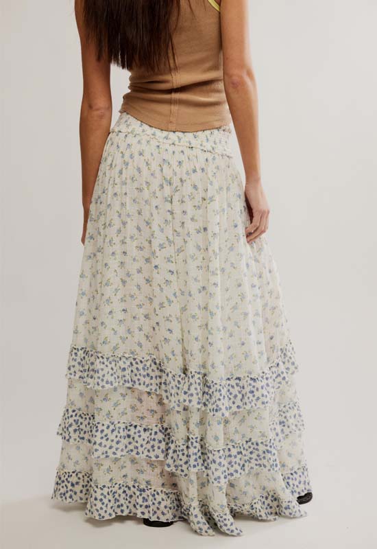 Free People - Brynn Printed Maxi Skirt Ivory Combo
