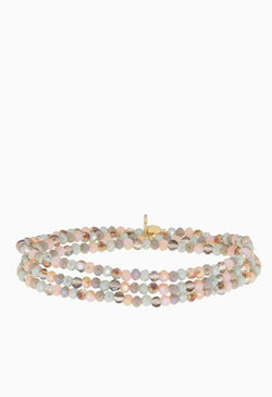 Mini Stretch Beaded Bracelet - Rose Multi
