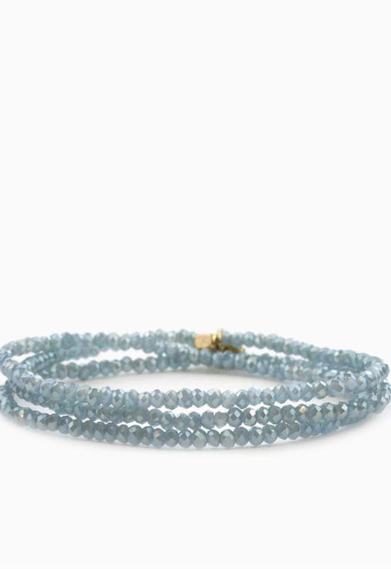 Mini Stretch Beaded Bracelet - Ice