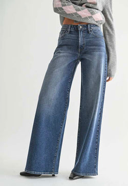 Just Black - Ultra Wide Leg Jean Dark Denim