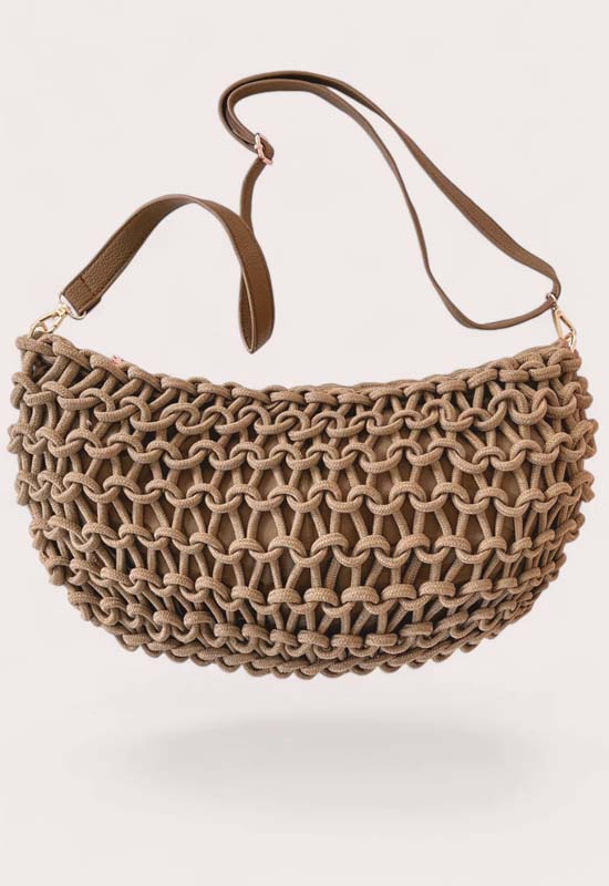 Debbie Katz - Barbara Crochet Crossbody Tan