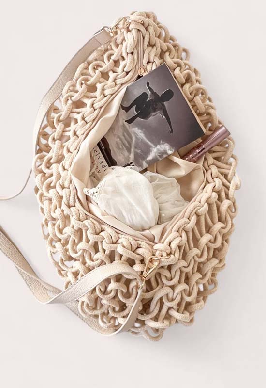 Debbie Katz - Barbara Chrochet Crossbody Cream