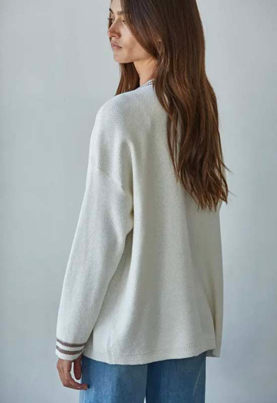 V-Neck Knit Sweater - Ivory