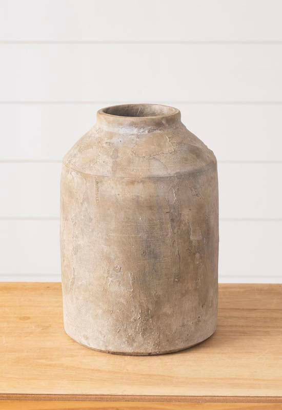 Antiqued Vase - Grey