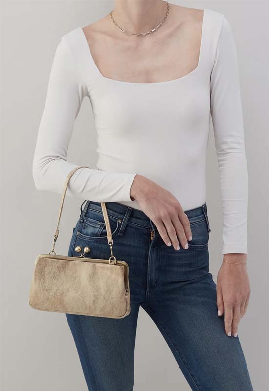 Hobo - Lauren Frame Crossbody Gold Leaf Leather
