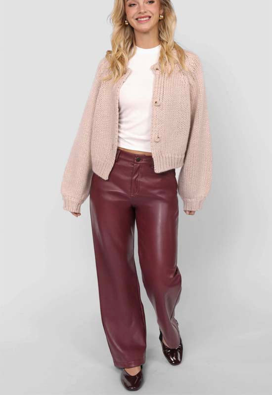 Sadie & Sage - Dance More Button Down Cardigan Blush