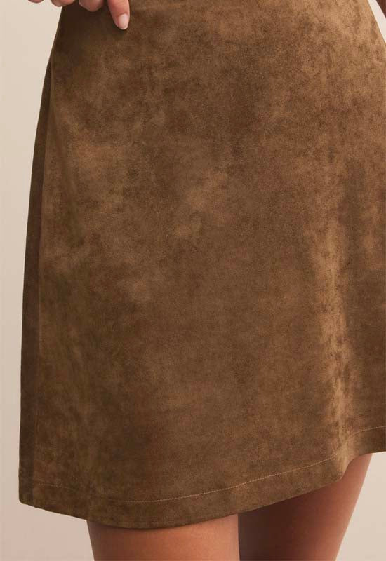 Z Supply - Ciera Suede Mini Skirt Coconut