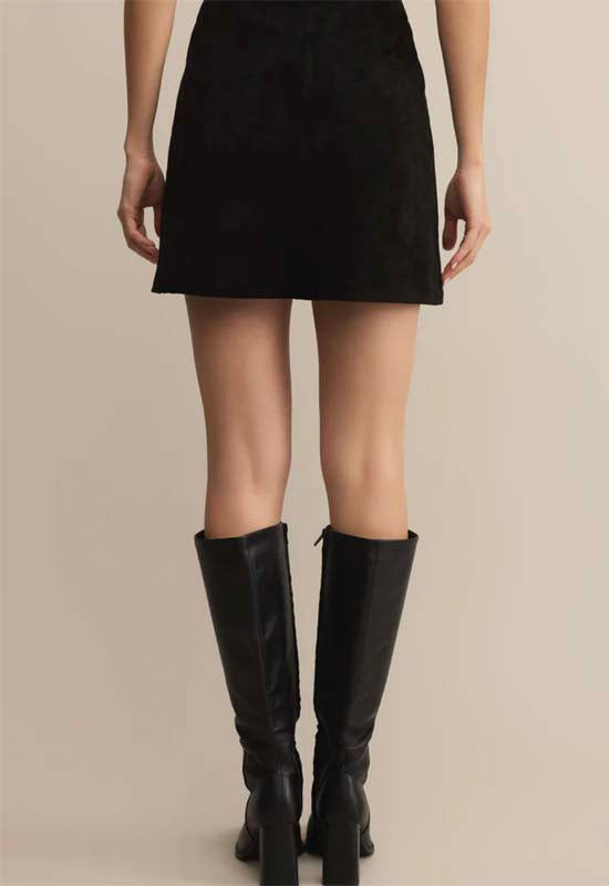 Z Supply - Ciera Suede Mini Skirt Black