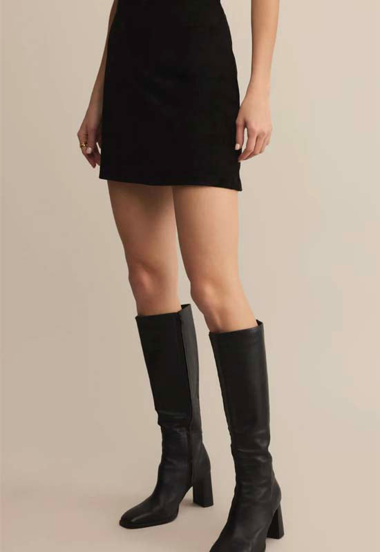 Z Supply - Ciera Suede Mini Skirt Black
