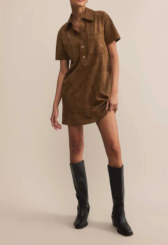 Z Supply - Sydney Suede Mini Dress Coconut