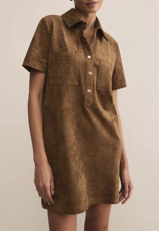 Z Supply - Sydney Suede Mini Dress Coconut