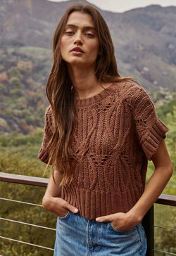 Cali Crochet Top - Dark Brown