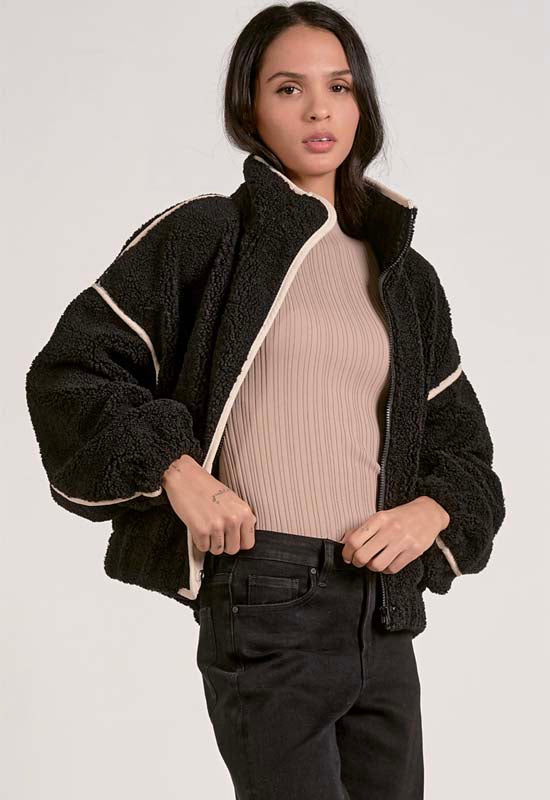 Elan - Bomber Jacket Black Off White
