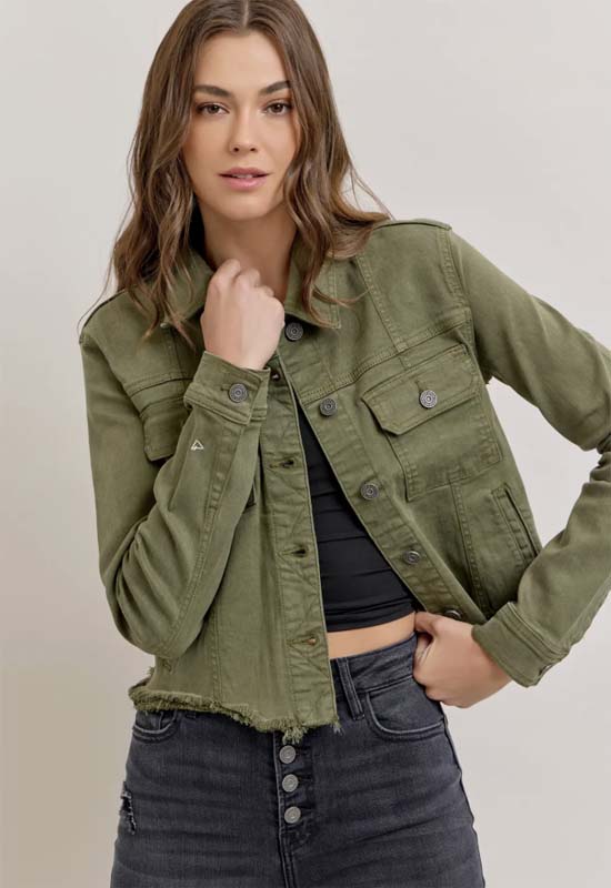 Hidden - Rebel Fitted Military Jacket Olive