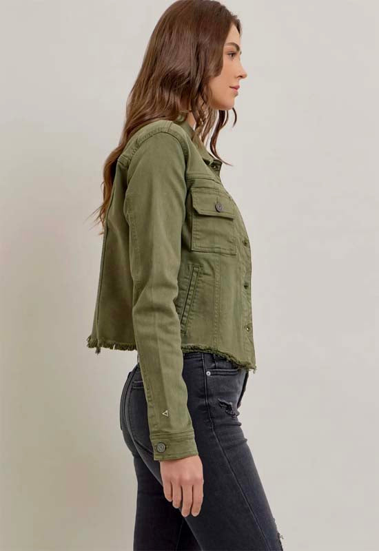 Hidden - Rebel Fitted Military Jacket Olive