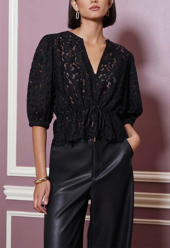 Bishop & Young - Chloe Lace Top Black