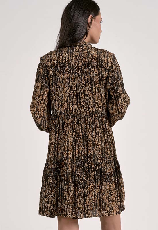 Elan - Long Sleeve Dress Gold Wisteria