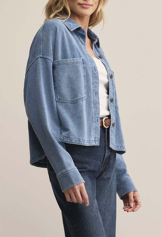 Z Supply - All Day Knit Crop Jacket Vintage Indigo