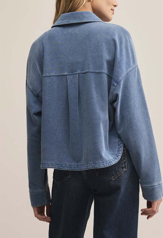 Z Supply - All Day Knit Crop Jacket Vintage Indigo