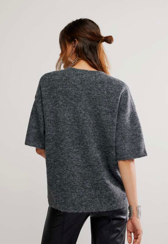 Free People - Margot Sweater Tee Charcoal Heather