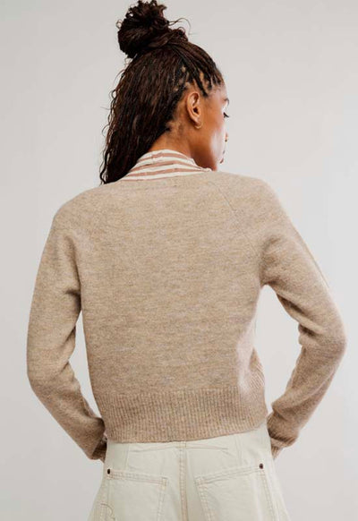 Free People - School Girl Cardi Feather Grey Melange