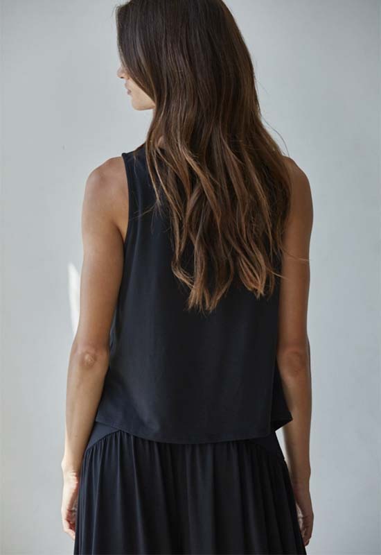 Cowl Neck Top - Black