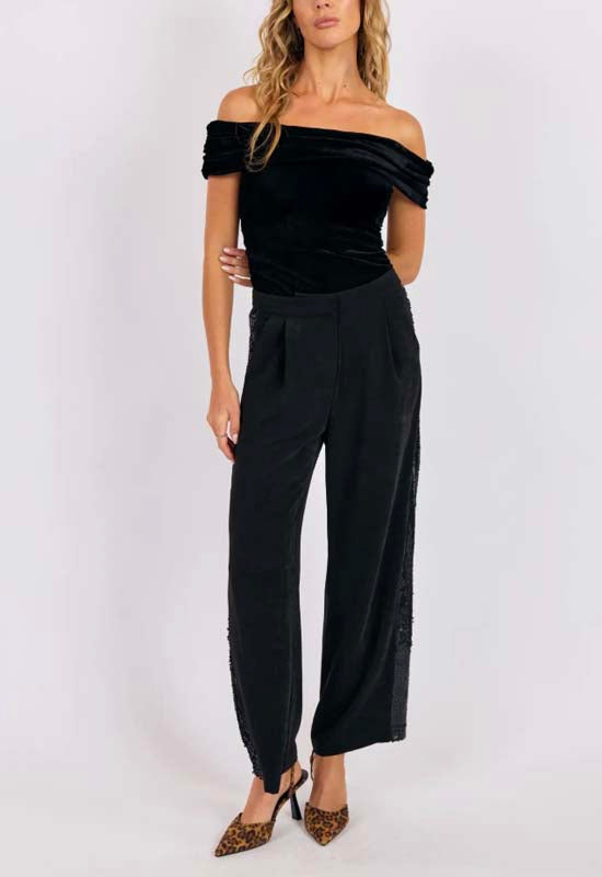 Sage the Label - The Drama Off Shoulder Bodysuit Black