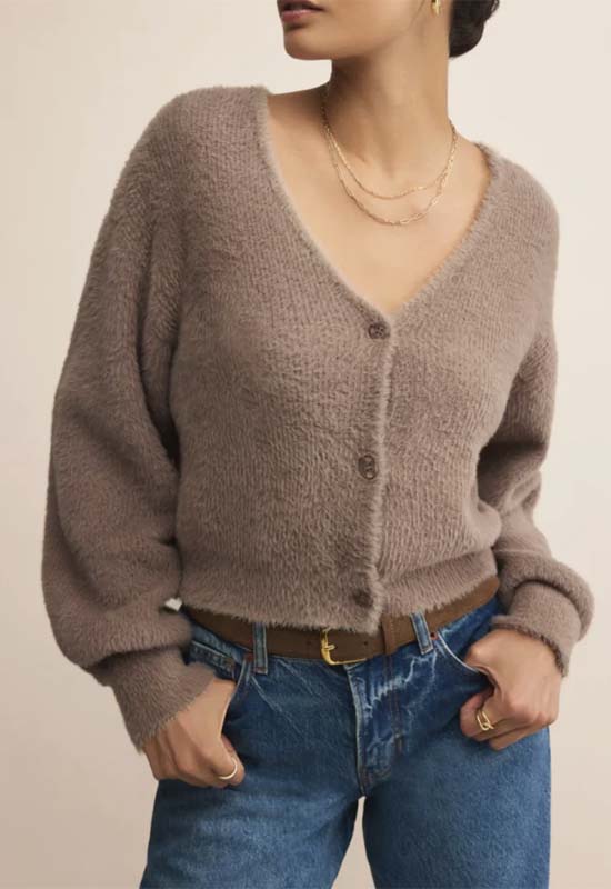 Z Supply - Sadira Fluffy Cardigan Moonlight