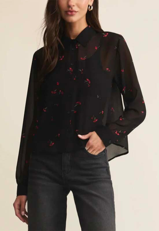 Z Supply - Vivienne Rio Floral Top Black