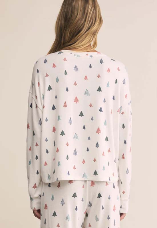 Z Supply - Alpine Tree long Sleeve Top White