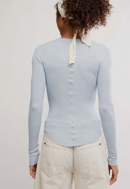 Free People - Going Places Cardi Pearl Blue