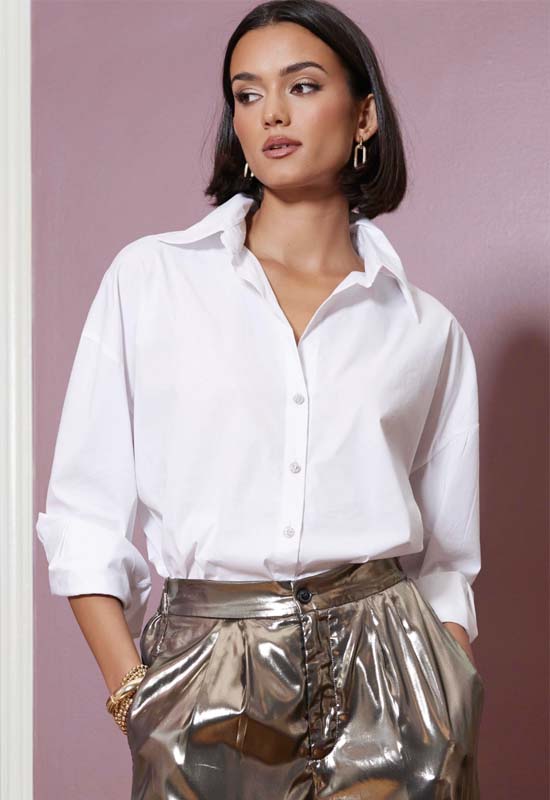 Bishop & Young - Leigh Poplin Top White