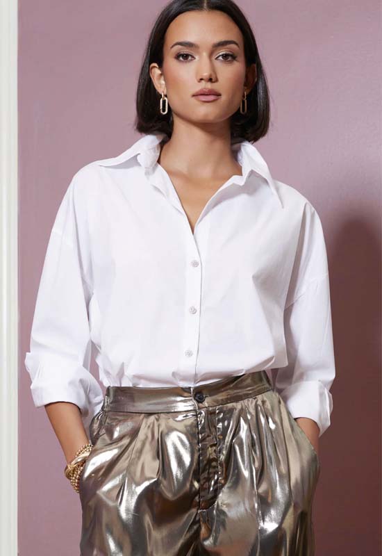 Bishop & Young - Leigh Poplin Top White