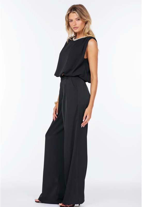 Bishop & Young - Monroe Bubble Hem Top Black