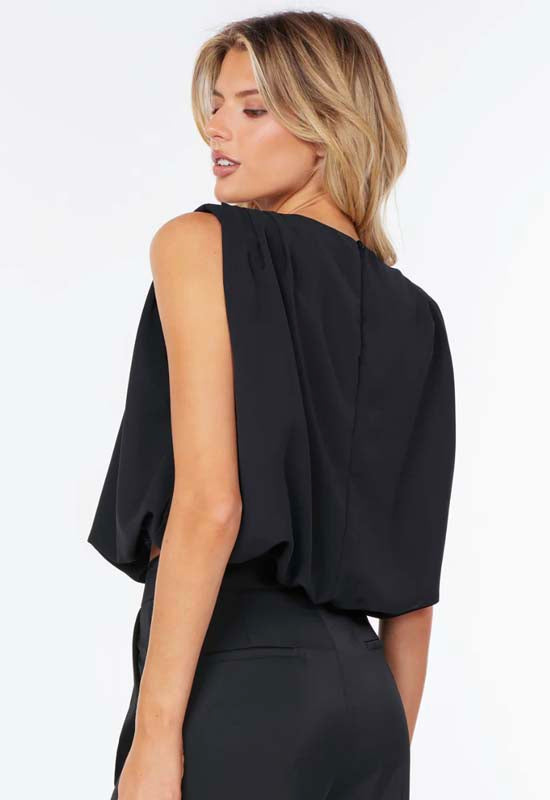 Bishop & Young - Monroe Bubble Hem Top Black