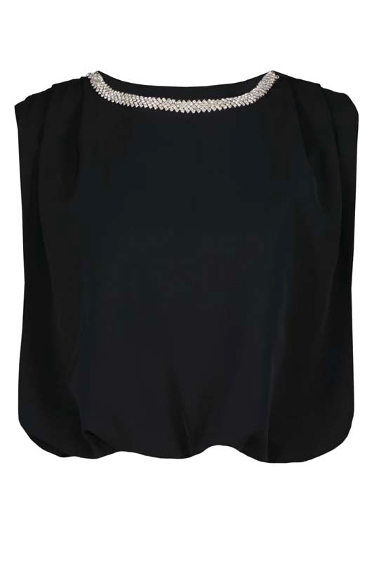 Bishop & Young - Monroe Bubble Hem Top Black