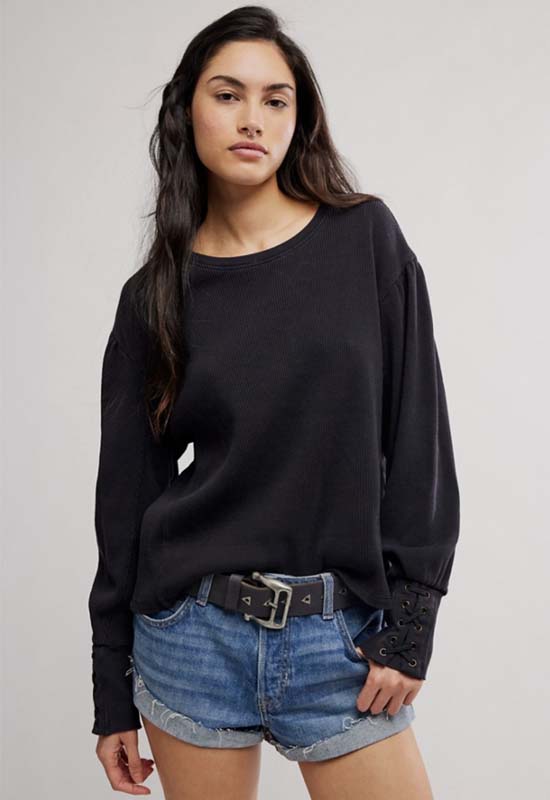 Free People - Lapis Cuff Top Black