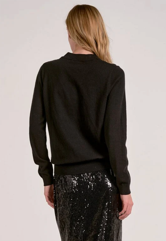 Elan - Crew Long Sleeve Sweater Martini Black