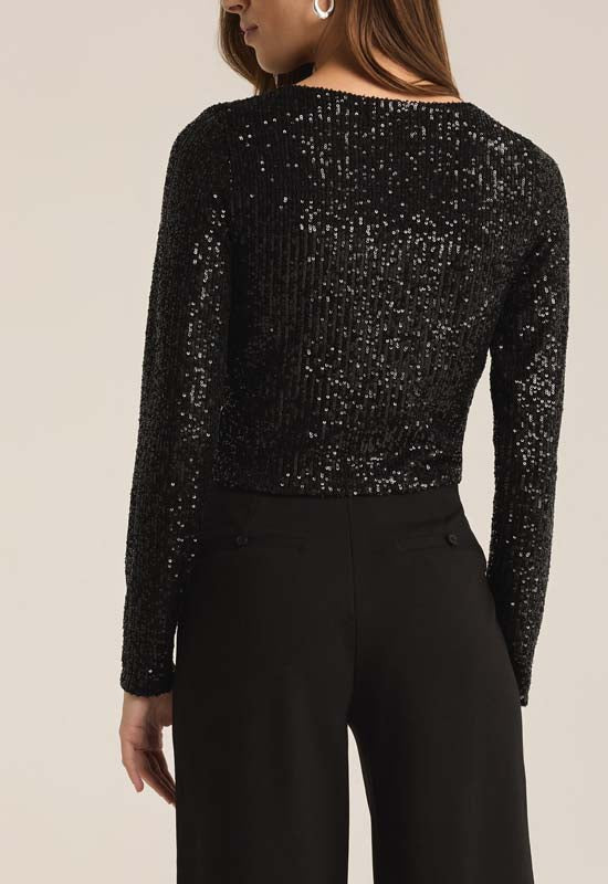 Z Supply - Aurora Sequin Top Black