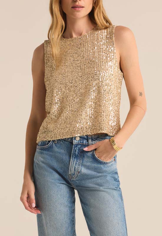 Z Supply - Sloane Sequin Top Champagne