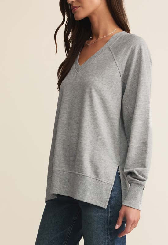 Z Supply - Weekender V-Neck Classic Heather Grey