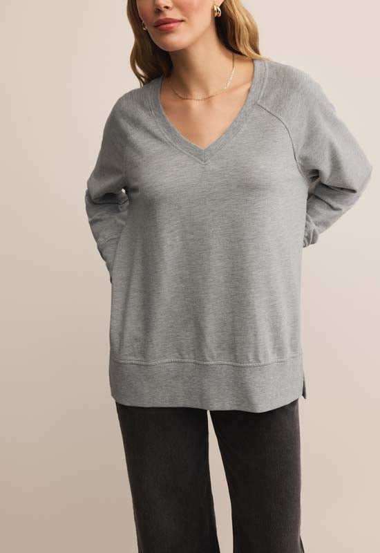 Z Supply - Weekender V-Neck Classic Heather Grey